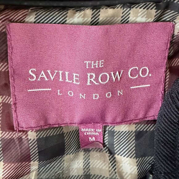 The Savile Row Co Quilted Gilet Vest Navy Plaid Lining Size M Equestrian Preppy - Picture 8 of 11